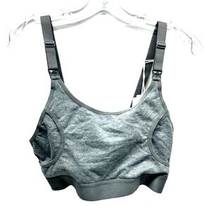 Momcozy Low Impact Grey Medium Women's Nursing Sports Bra (H3)